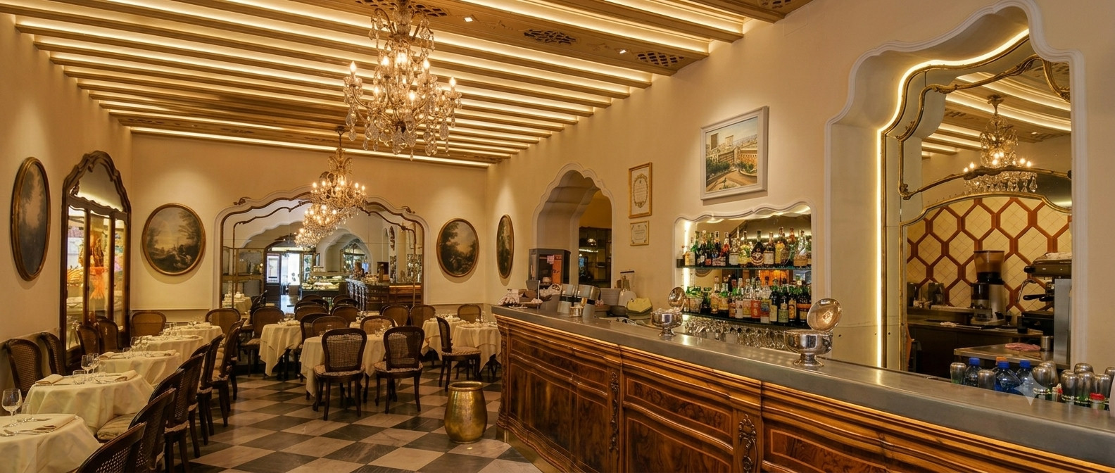 Interno storico della Pasticceria Mangini